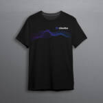 Waves on Black T-Shirt