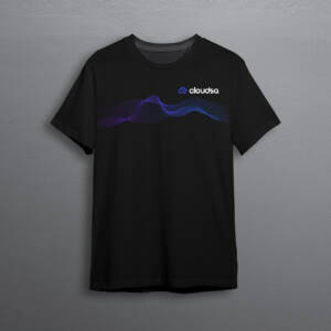 Waves on Black T-Shirt