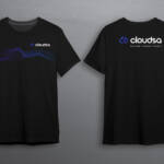 Waves on Black T-Shirt - Image 3